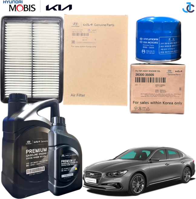 현대 그랜저 IG 순정 엔진오일세트 1대분, 1세트, 그랜저IG 2.4 가솔린