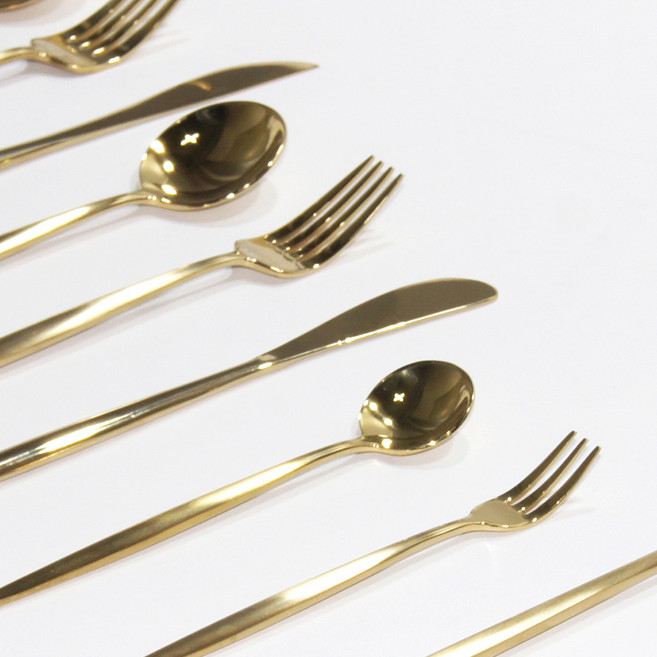 보겐 몽블랑 킹덤 골드 커트러리 양식기 수저, 디너나이프, 1개