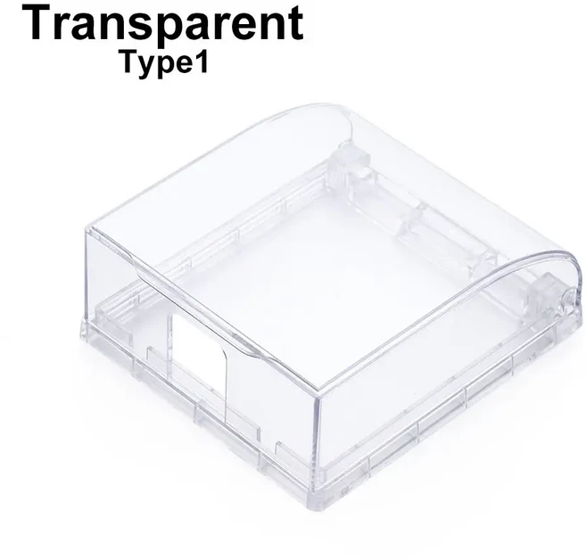 86 전원 콘센트 공급 스위치 보호 커버 벽 소켓 방수 상자 플러그 비말 접착, 09 Transparent-Type1