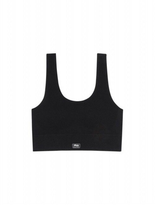 휠라 언더웨어 휠라 심리스 컴포트핏 롱 브라탑 (FI4ITF1041F_BLK)