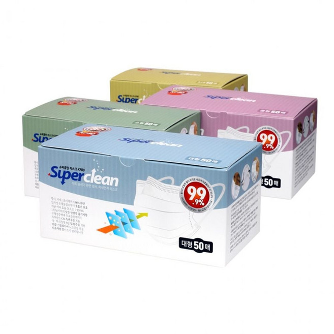 3Q 슈퍼클린 KF80 방역 마스크 50매 jee+43316AN