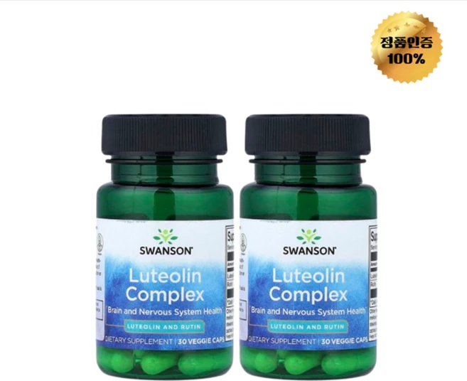 1+1 스완슨 루테올린 복합체 베지 캡슐 30정, 2개 - 쿠팡