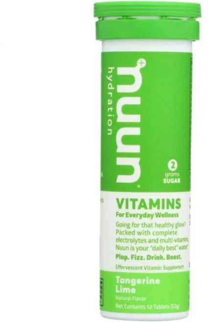 누운 비타민 수분 전해질 정제 블루베리 석류 - 4개입 12정씩 Nuun, 탠저린 라임, 12개입 (2팩) - 쿠팡