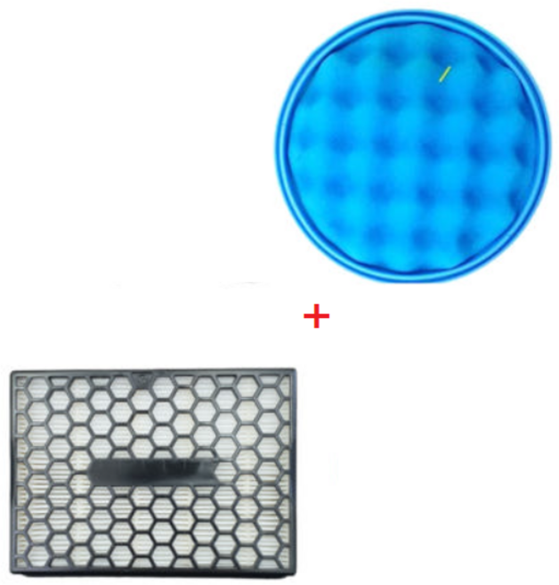 (호환)삼성청소기필 파워 모션싱크 먼지통 헤파필터 VC33M7111LB VC33M7131LB VC33M7141LW VC33M7151LW VC33M7161L1 VC44M7171LD, 1세트, 원형필터+사각필터