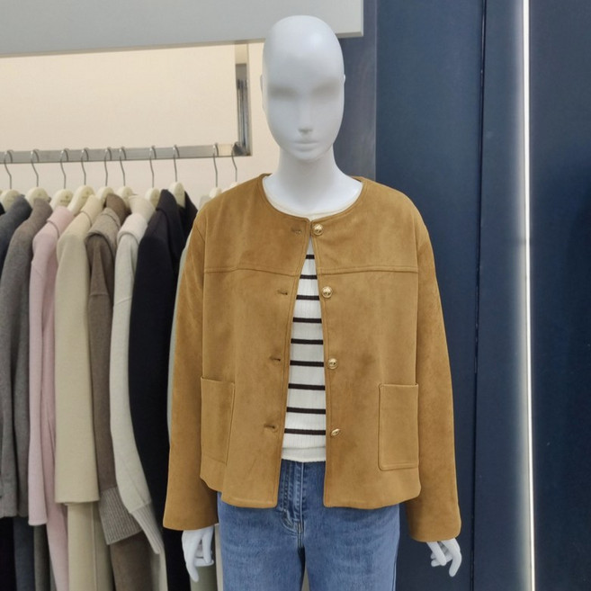 나이스클랍 나이스클랍 스웨이드 라운드 자켓 A261PWL203_DG