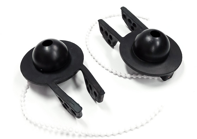 양변기 고무마개 블랙 2개세트/누수방지 통고무 변기마개 교체용