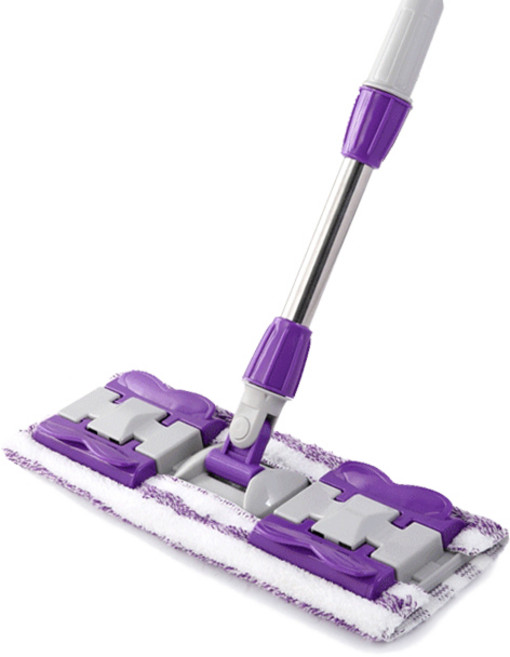 로즈캠프 사용하기 쉬운 튼튼한 클립형 극세사 밀대걸레 청소기 대형 막대 정전기 물걸레 청소포 가정용 업소용 바닥청소, 1개