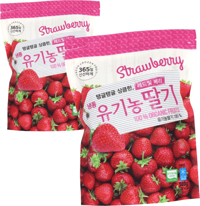 냉동 유기농 딸기 급속 냉동 유럽산, 1개