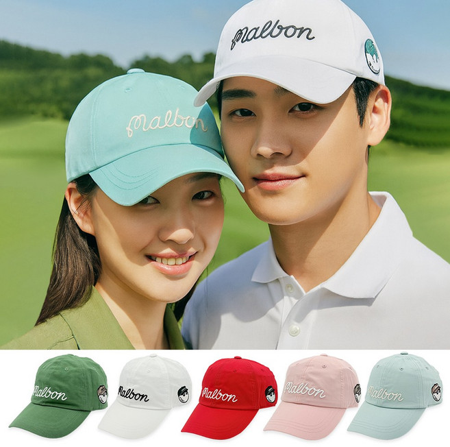 [백화점]말본 골프 모자 볼캡 레터 캡 남성 여성+쇼핑백