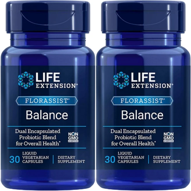 라이프 익스텐션 플로라시스트 밸런스 프로바이오틱 30정 2팩 Life Extension Florassist Probiotic 30 Count 2 Pack, 2개 - 쿠팡