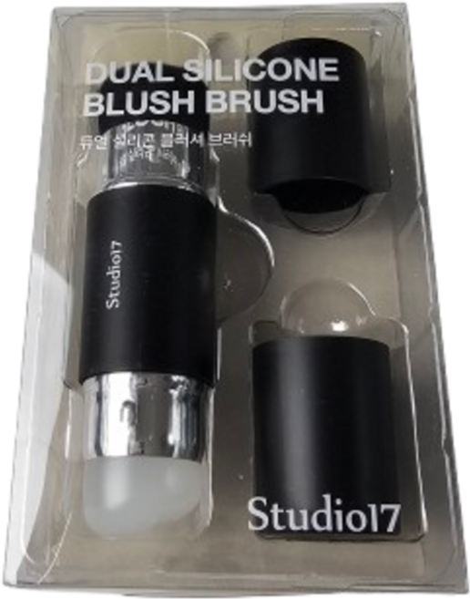 스튜디오17 듀얼 실리콘 블러셔 브러쉬, 1개