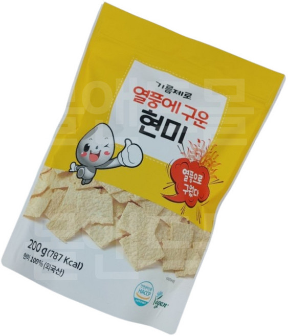 기름 제로 열풍에 구운 현미칩, 200g, 2개, 200g
