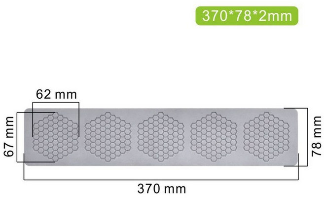 나뭇잎 초콜릿 몰드 베이킹 1개 퀸넬 모양틀 음식, T형 육각형 허니콤 몰드-얇음