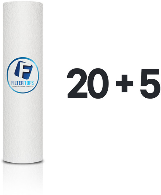 멜트브로운 침전필터 12개 10인치 하우징용 5미크론, 선택02_필터 20+5=25개