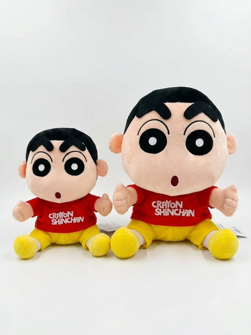 【正版授權】Crayon Shinchan 蠟筆小新 經典睡衣抱枕款 絨毛娃娃 9.5吋/12吋 可愛睡帽坐姿娃娃 安撫抱枕娃娃 生日禮物 交換禮物, 9.5", 1個