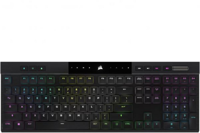 커세어 K100 RGB 기계식 게이밍 키보드 - 체리 MX 스피드 실버 키스위치 PBT 더블샷 키캡 엘가토 스트림 덱 및 iCUE 호환 QWERTY NA 레이아웃 블랙, K100 AIR WIRELESS
