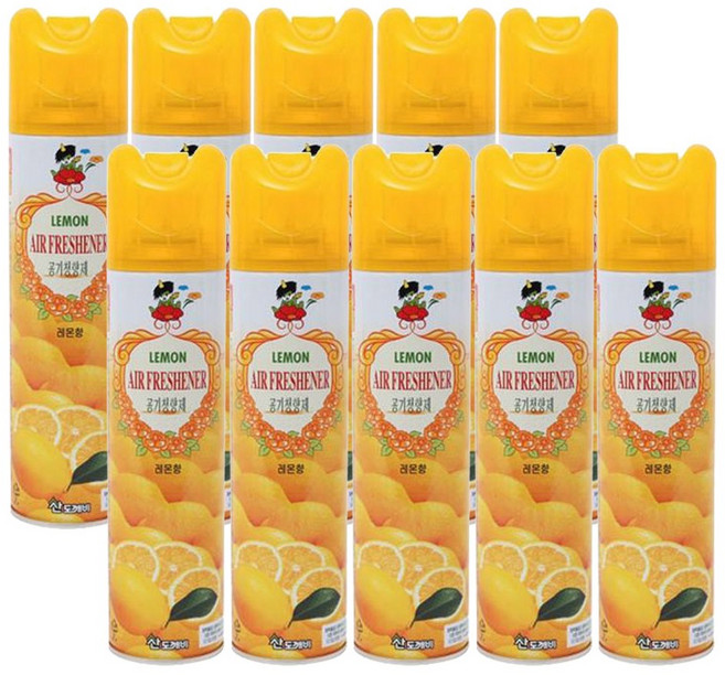 산도깨비 공기청향제 레몬향 방향제, 300ml, 10개