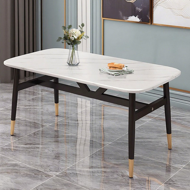 뷔이위이 식탁 거실 현대식 다인용 테이블, 화이트, 4인용