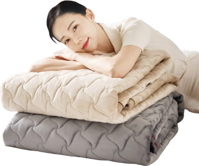 장수돌침대 26년형 올뉴블랙에디션 카본 탄소매트 전자파없는 워셔블 전기매트, 퀸, 그레이