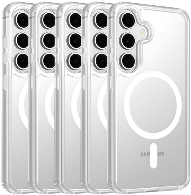 리빙그레이 갤럭시S24FE 맥세이프 마그네틱 젤 하드 휴대폰 케이스