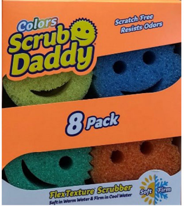스크럽 대디 8p 미국 스마일 스크럽 수세미, 1세트, 8개입