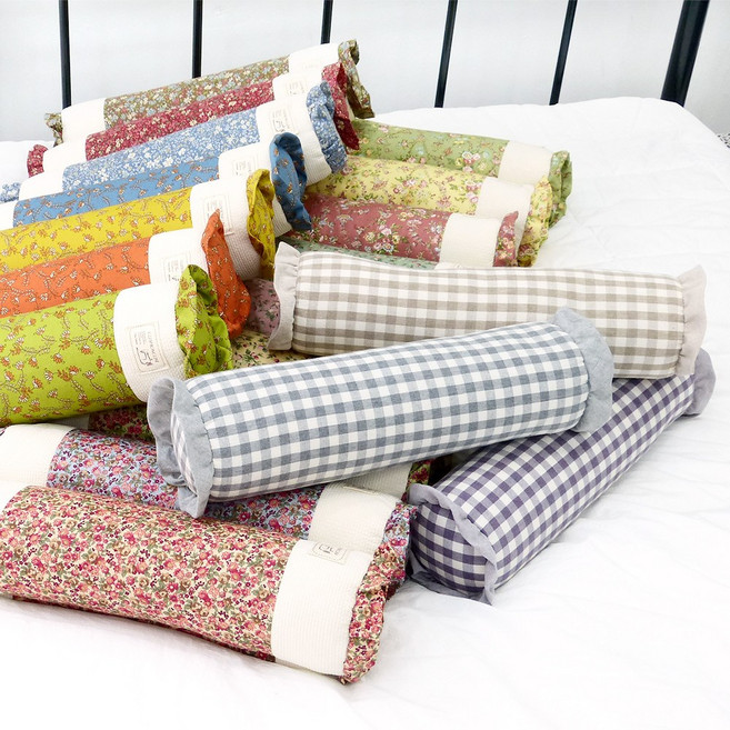 순면100% 경추 거북 일자 목 시원한 메밀 낮잠 베개, 핑크, 딸기, 1개