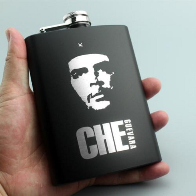 스테인레스 스틸 힙 플라스크 알코올 병 위스키 보드카 레이저 각인 로고 맞춤 제작 8 OZ 온스 블랙 매트 금속 선물, 18)Design Q, 1개