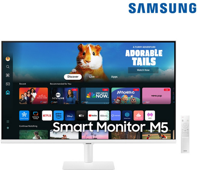 삼성전자 32인치 LS32BM501EKXKR 스마트 IPTV 넷플릭스 유튜브 허브 YouTube 원룸 캠핑용 글램핑 OTT IoT SmartThings 화이트, 유선방송단자없음_택배배송_자가설치