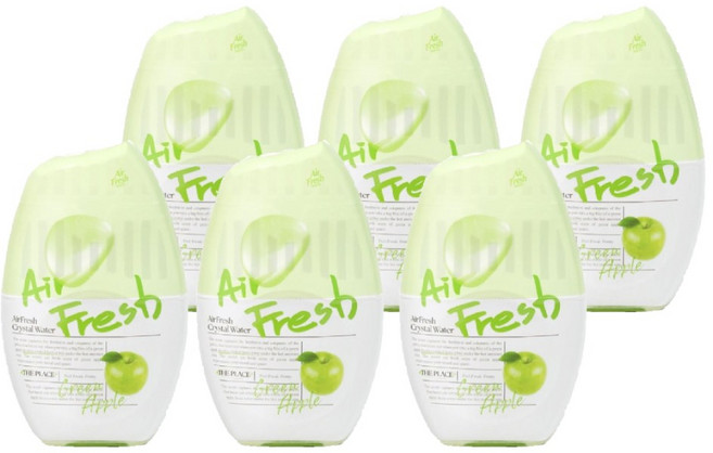 애경 홈즈 크리스탈워터 그린애플, 6개, 400ml