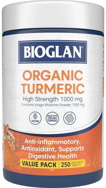 Bioglan 바이오글란 슈퍼푸드 터메릭 1000mg 250정 Superfoods Turmeric, 1개 - 쿠팡