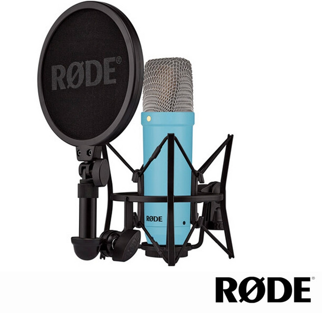 RØDE NT1 第 5 代 電容式麥克風套組 錄音用 含避震架 防噴罩, NT1 藍, 藍, NT1A
