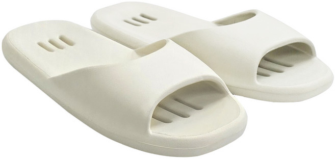 락앤락 EVA 발등 낮은 문턱 아래 욕실화 문에 안걸리는 미끄럼방지 화장실 슬리퍼, 아이보리, 1개