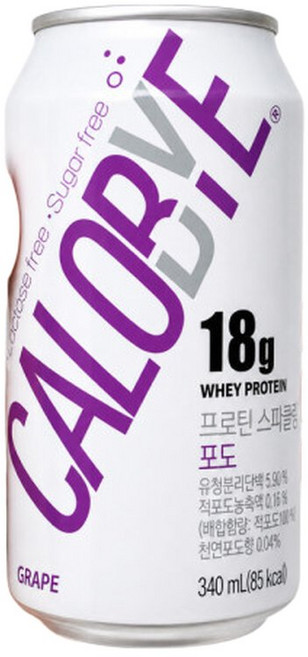 칼로바이 프로틴 스파클링 포도맛 340ml 6개 탄산 단백질 음료 WPI 분리유청