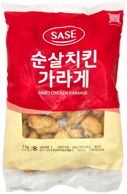 순살치킨가라아게 사세통상 1kg, 2개