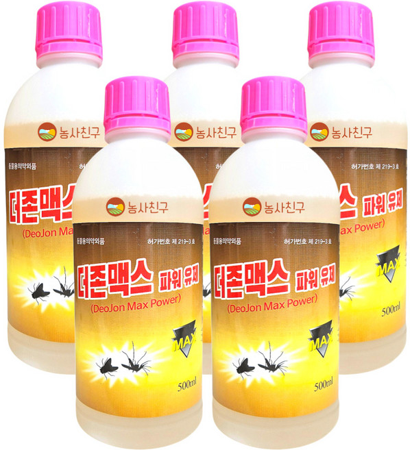 농사친구 더존맥스 축사 농장 파리 모기 진드기 퇴치 분무 연막, 5개, 500g