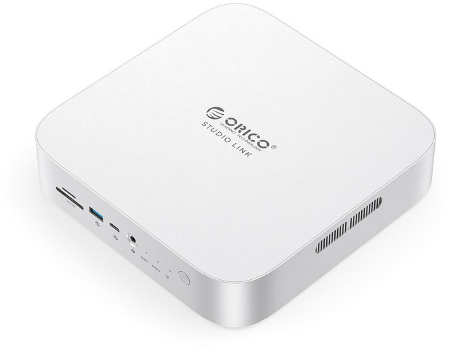 오리코 10 in 1 StudioLink 2.5인치 하드케이스 8K30Hz 데이지 체인 USB 허브 MC25M, 실버, 1개