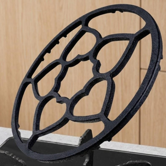 이온브 주철 가스레인지 그릴 받침대 다용도, 1개, 블랙