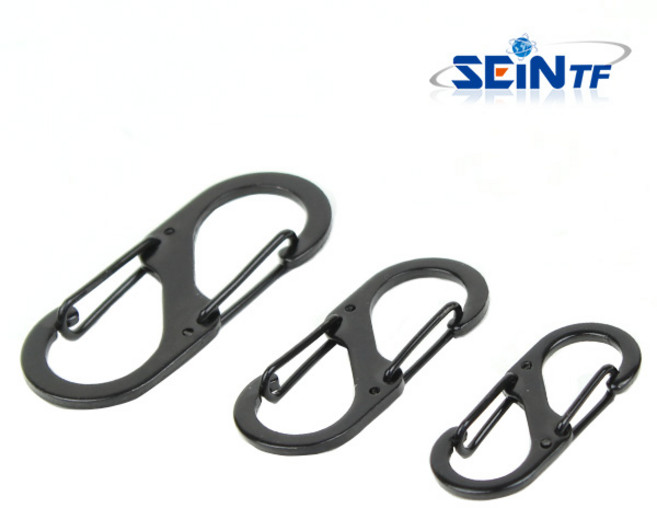 세인티에프 S형비너 40~60mm 카라비너 등산 캠핑 차박, 블랙