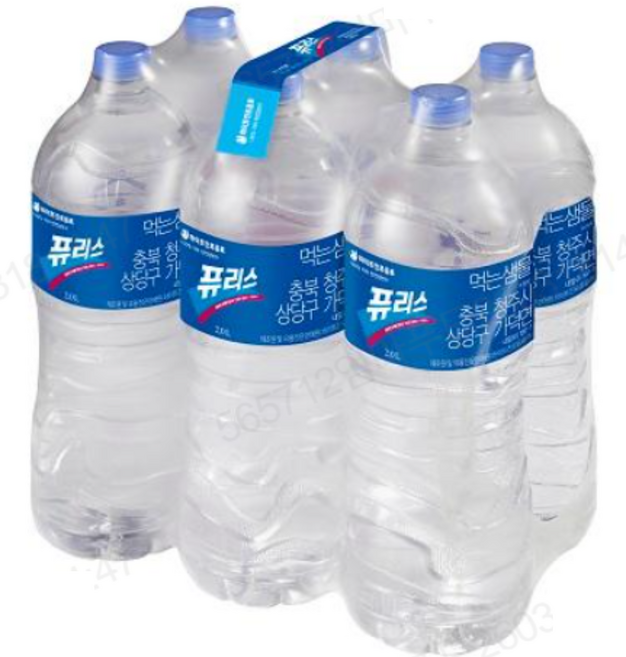 하이트 퓨리스생수 1팩, 6개, 2L