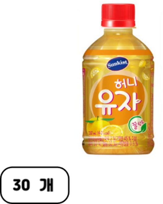 썬키스트 허니유자, 280ml, 30개