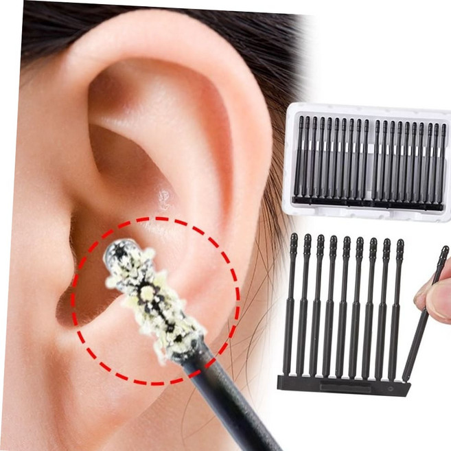 (20개입) 접착식 점착식 귀이개 귀후비개 점착면 귀지제거 귀파개 귀청소