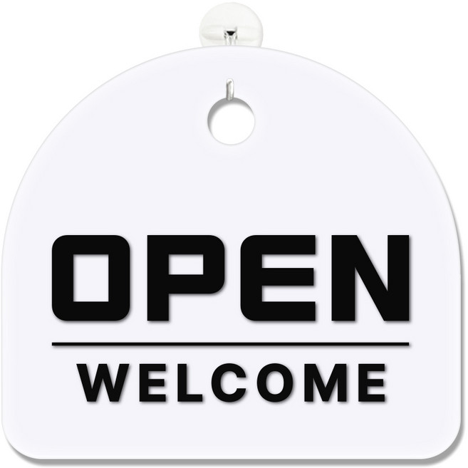 긱베어 아크릴 도어사인 화이트 표지판 100종 영업중 오픈클로즈 외출중 정기휴무 부재중 금연구역 공용화장실, 1개, 03 OPEN