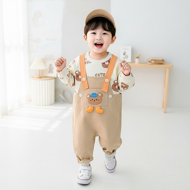 몽실이 큐트베어포켓 면멜빵세트