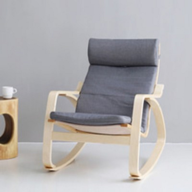 마켓비 EBO 흔들의자, 라이트그레이, 1개