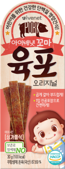 아이배냇 꼬마 육포, 오리지널, 30g, 4개