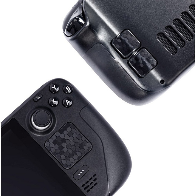 터치 패드 프로텍터 스팀 데크 및 백 버튼 액세서리 용 보호 스킨 텍스처 스티커, Trackpads+4 keys_Matrix - Blac, 1개