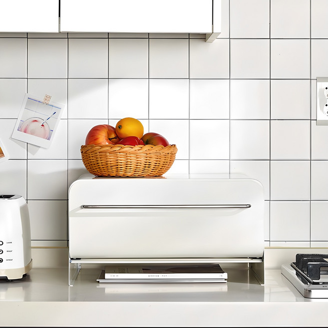 나인홈 철제 슬라이딩 수납함 틈새 부엌 주방용품 화장품 정리함 L, 대, 1개, 화이트