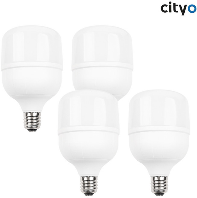 씨티오 LED 크림벌브 40W E39, 주광색, 4개