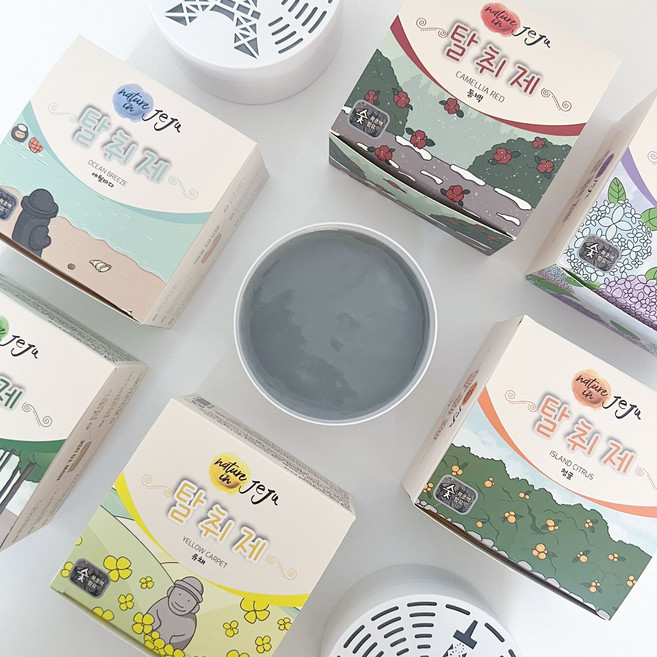 네이처인제주 고체 활성탄 숯 탈취제 실내 화장실 냄새 제거 애월바다 향, 1개, 230g