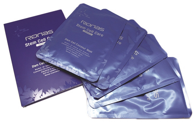 [당일발송] 로나스 스템셀 코코넛 마스크팩 1box 5매+샘플키트증정, 1개, 5개입